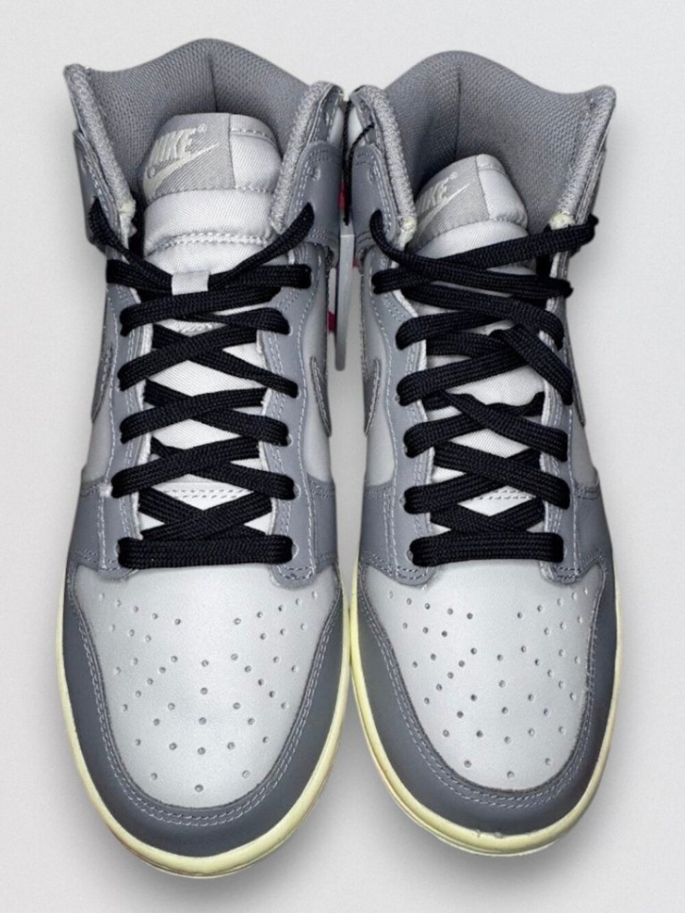Nike Grey Fog Particle Grey Dunk High Women's 5.5 Men's 4 High Top Leather Sneak - Picture 1 of 7